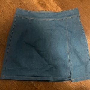 Vici blue denim mini skirt